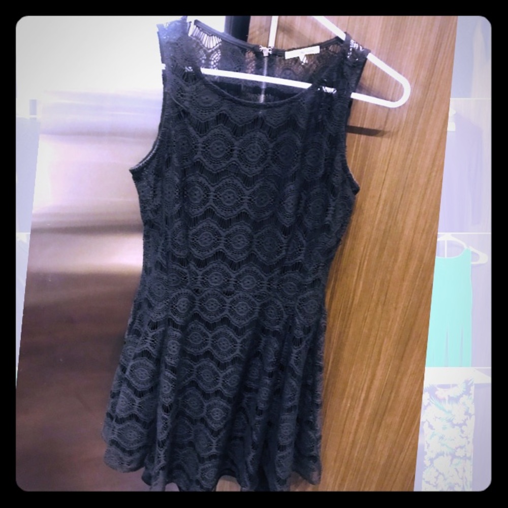Black lace dress!